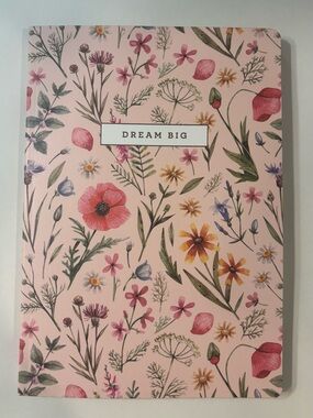 Dream Big Floral Hardcover Notebook — Pink Botanical Journal